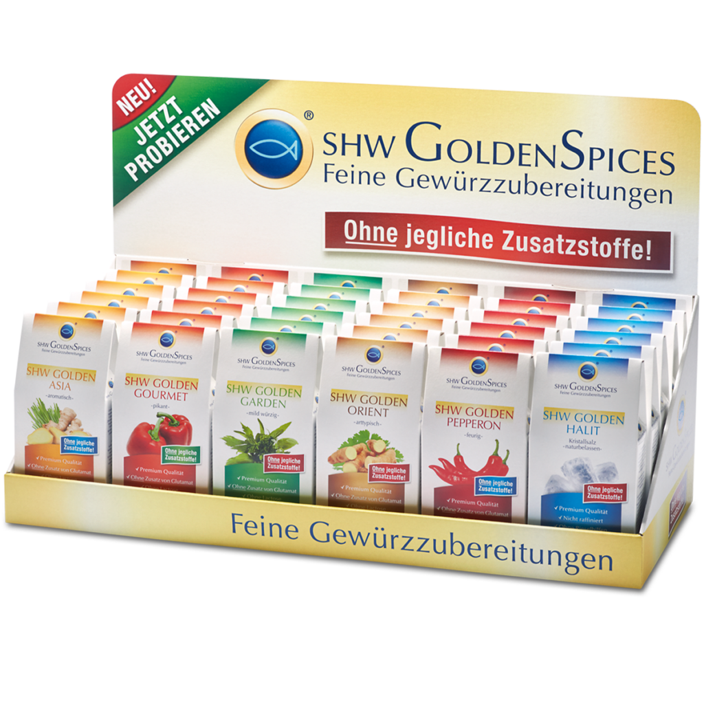 SHW GewürzDisplay Josefs Gewürze SHW Golden Spices